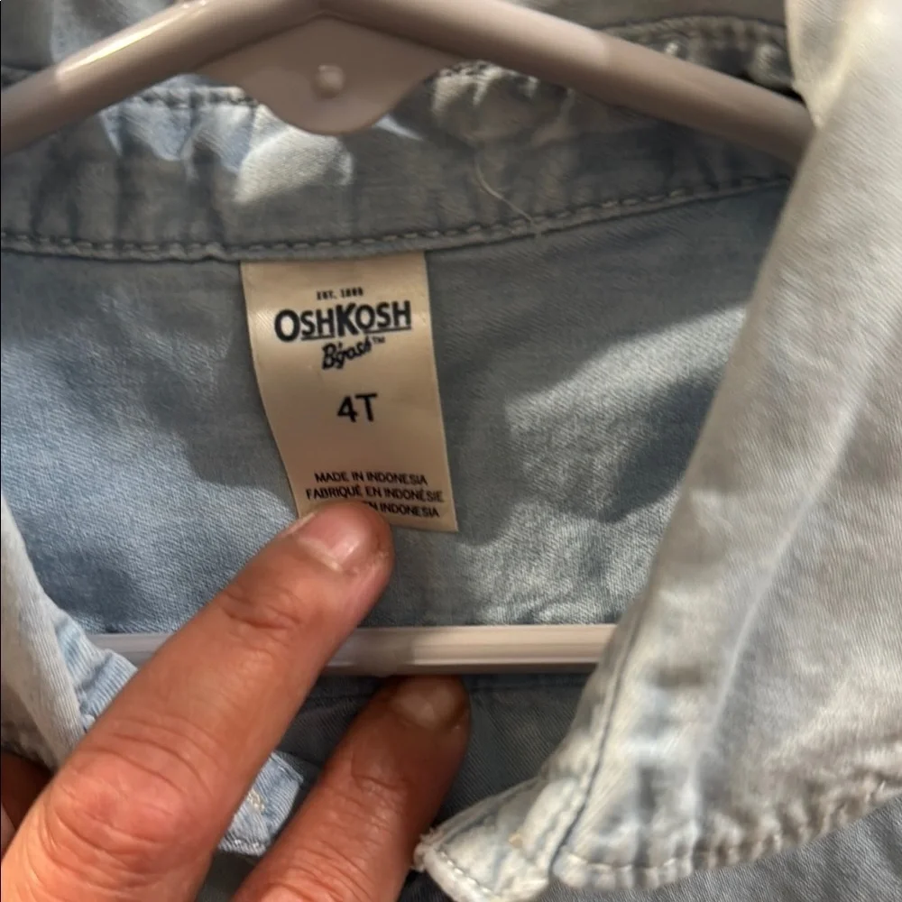 OshKosh B'gosh Blue Button Down Shirt Classic Collar